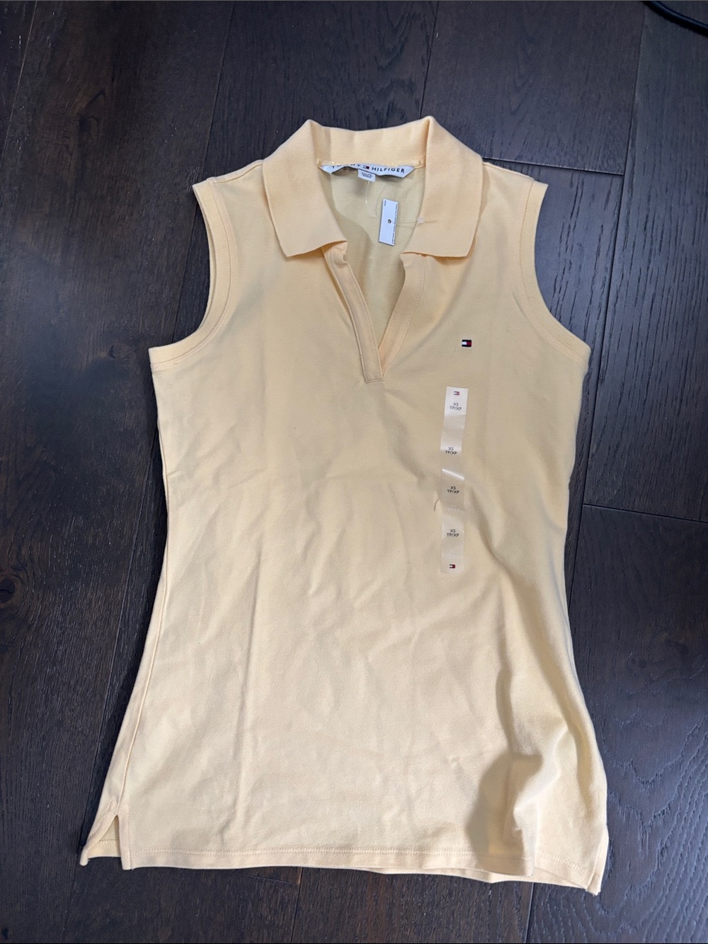 Tommy Hilfiger Sleeveless Polo Tank in Butter Yellow
